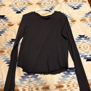 We The Free Free People Sueded Be My Baby Long Sleeve Top